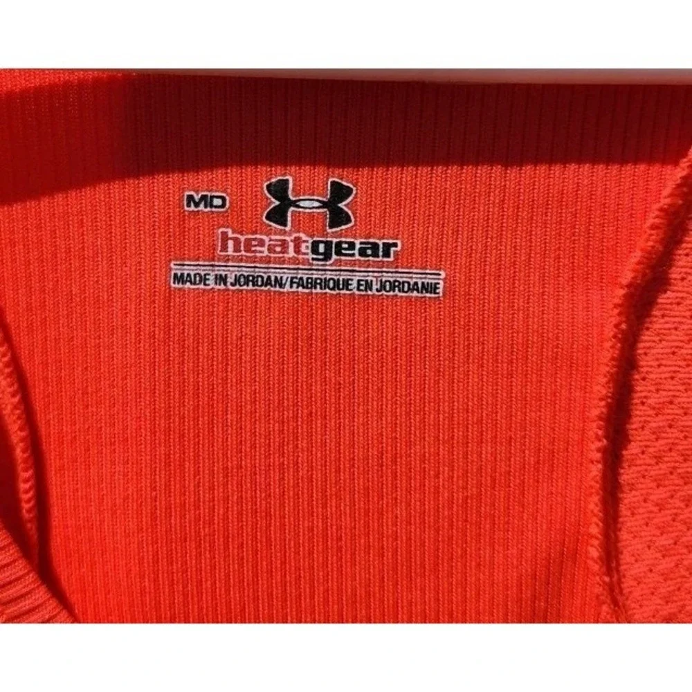 Under Armour Women's Tank Top HeatGear Orange Women's Size Medium - Picture 4 of 4